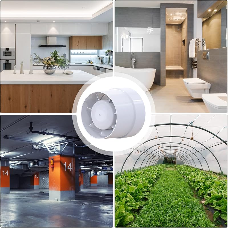 HENGBIRD Csatornás Ventilátor 100-150mm Csendes Inline Szellőztető Konyha Fürdőszoba