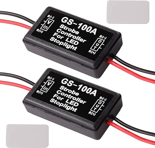 Miniatura 7 de Kinstecks Módulo estroboscópico de luz de freno, luz de freno, luz estroboscópica, 2 unidades, para motocicletas, coches, camiones (solo para LEDs)