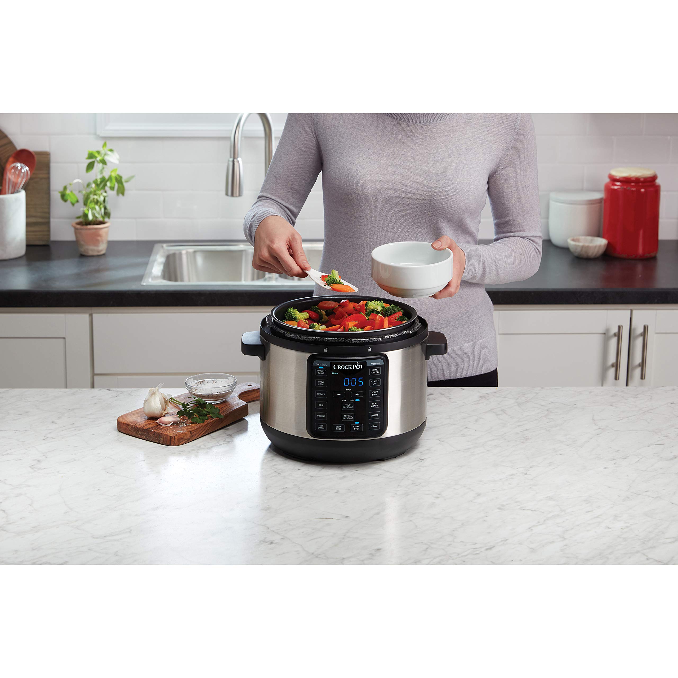 CrockPot CrockPot® Express Easy Release Pressure MultiCooker Dark Stainless Steel CPE210