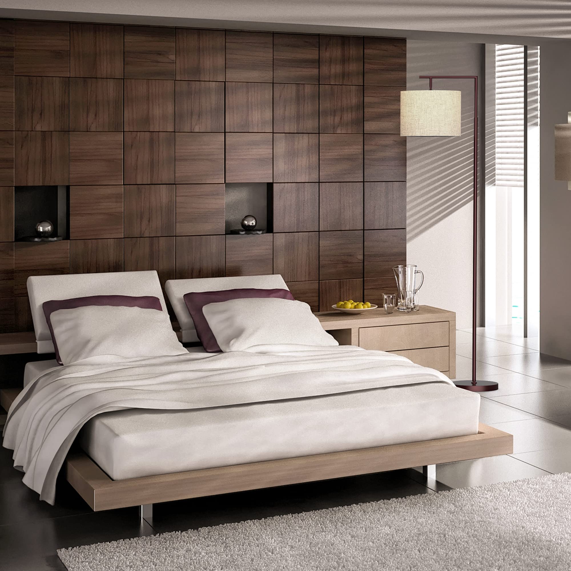 PESRAE Floor Lamp for Living Room, LED Floor Lamp with Remote Control, 4 Color Temperature LED