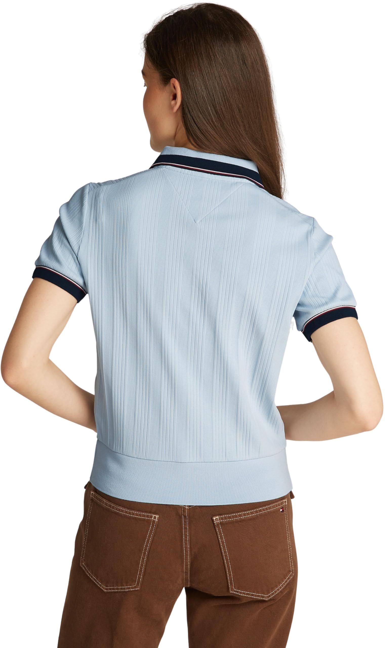 Tommy Hilfiger Polo de Manga Corta para Mujer Regular Fit
