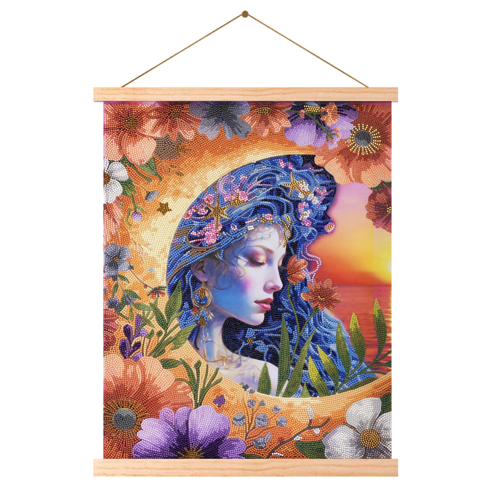 Crystal Art Orange Luna Goddess 40X50cm Scroll Kit Craft Buddy