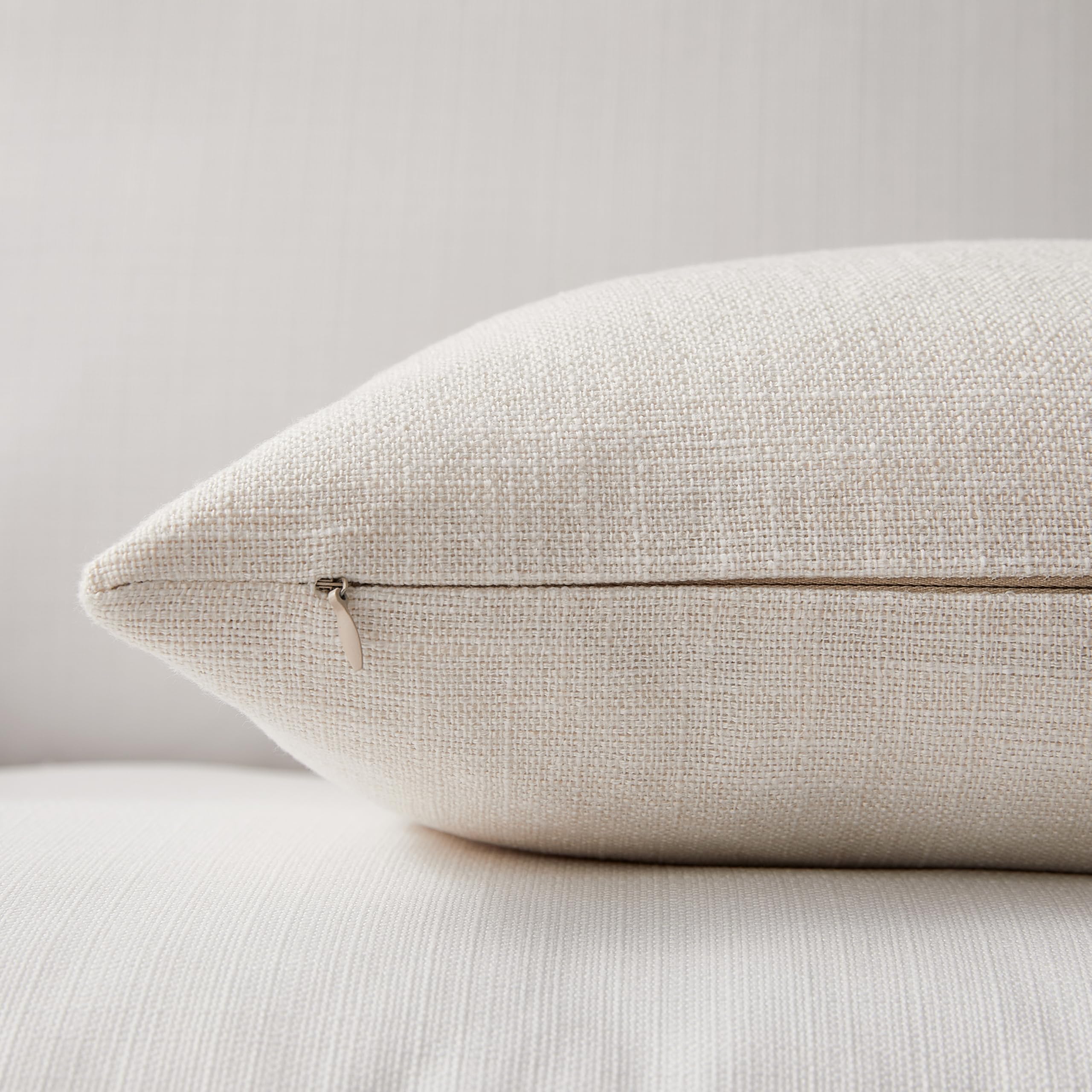 Rythome Set di 2 federe per cuscini per divano e letto, 50,8 x 50,8 cm, colore: avorio
