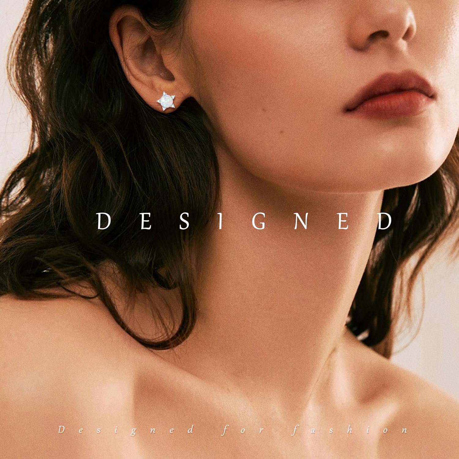 Earrings for Women Trendy, 925 Sterling Silver Earring, Small Pink Heart Angel Wings Opal Star Jewelry Fashion Graduation Birthday Gifts - Image 3