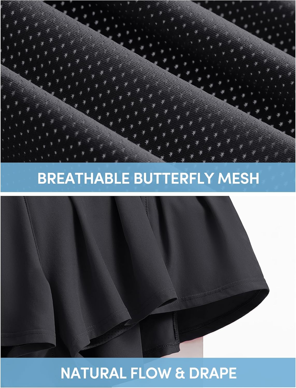 IUGA Women's Athletic Shorts High Waisted Flowy Shorts for Women Quick Dry Workout Running Shorts with Pockets - Image 3