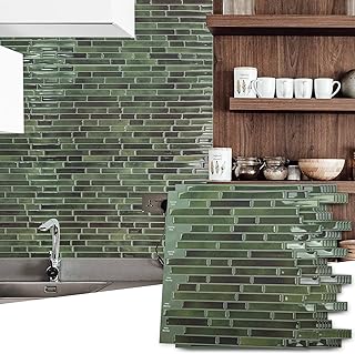 Art3d 10-Sheet Peel and Stick Backsplash Tile for Kitchen - 12”×12” Stic...