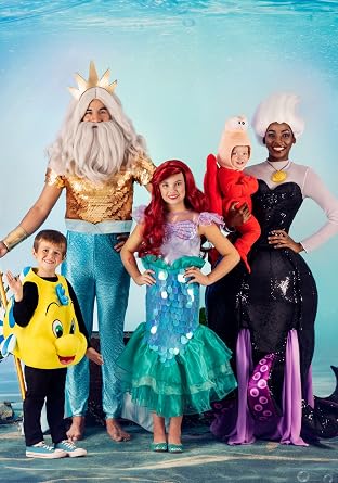 Disney The Little Mermaid Ursula Costume Womens, Black and Purple Ocotpus Dress Halloween Outfit