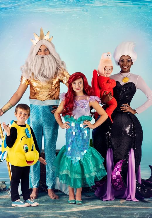 Disney The Little Mermaid Ursula Costume Womens, Black and Purple Ocotpus Dress Halloween Outfit