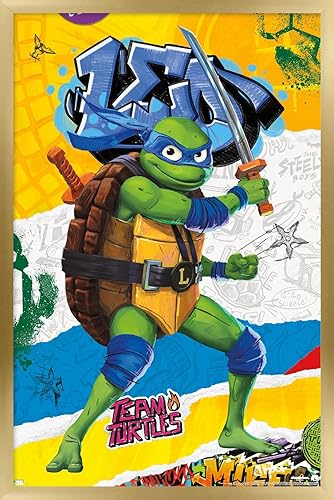Miniatura 5 de Trends International Teenage Mutant Ninja Turtles Mutant Mayhem - Póster de pared de Leonardo, 14.725 x 22.375 pulgadas, versión premium sin marco