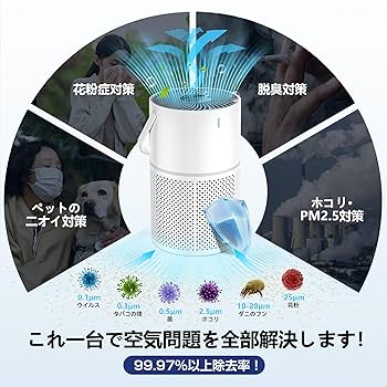 大幅値下げ☆空気清浄機 小型 【2025革新強化版】13畳 花粉 静音 集じん 訳アリ】空気清浄機 小型 【2025革新強化版】13畳 花粉 静音 集