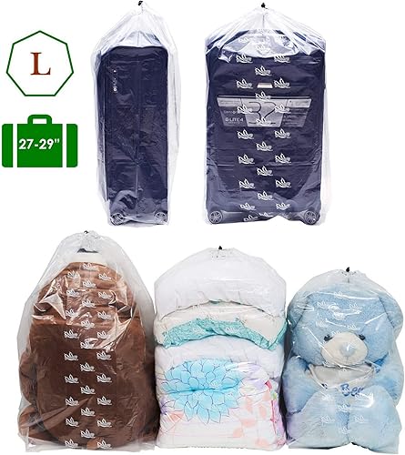 Miniatura 7 de 4 bolsas grandes de plástico con cordón multiusos para almacenamiento y mantenimiento de equipaje, muñecas grandes, mantas, almohadas, maletas