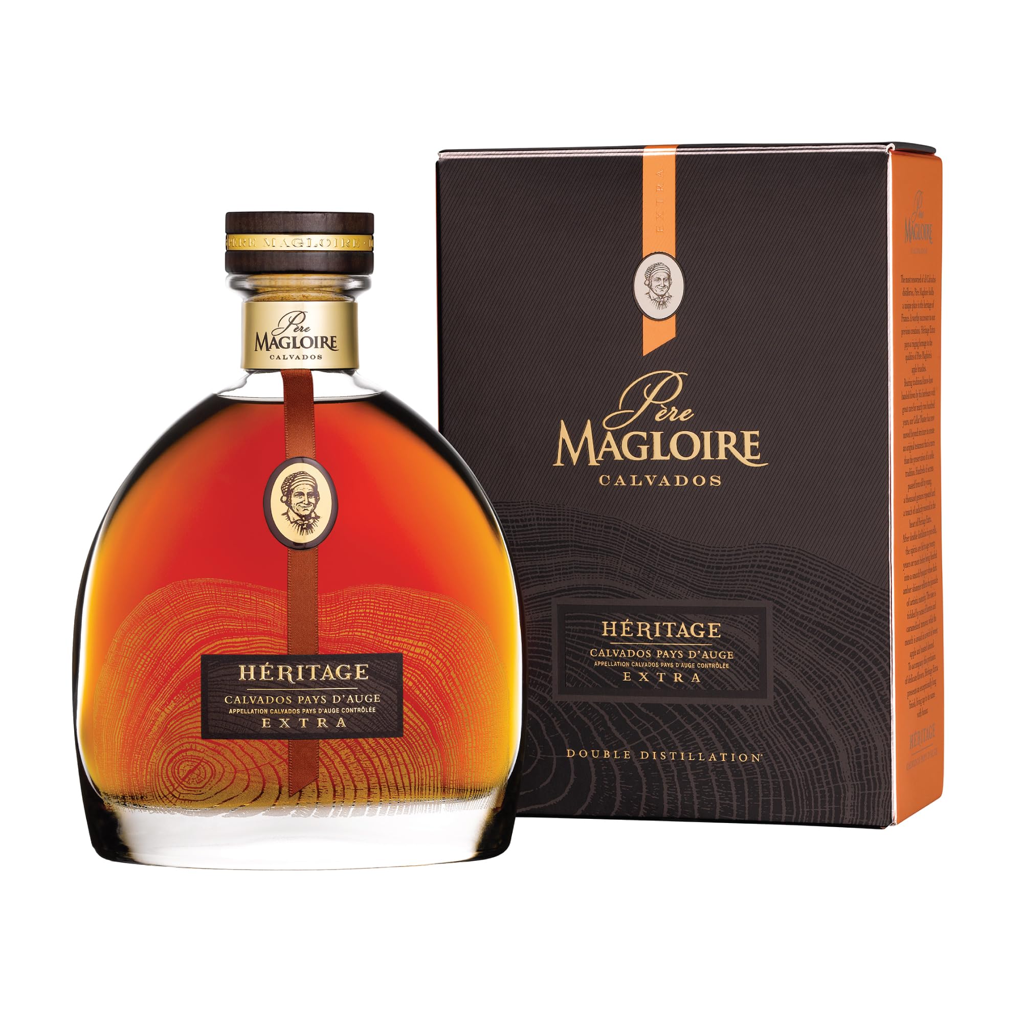 Père Magloire Héritage Extra Calvados Brandy - 70cl, 40% ABV - Premium Calvados Apple Normandy - Smooth and Complex - Ideal Brandy Gifts for Men or Women