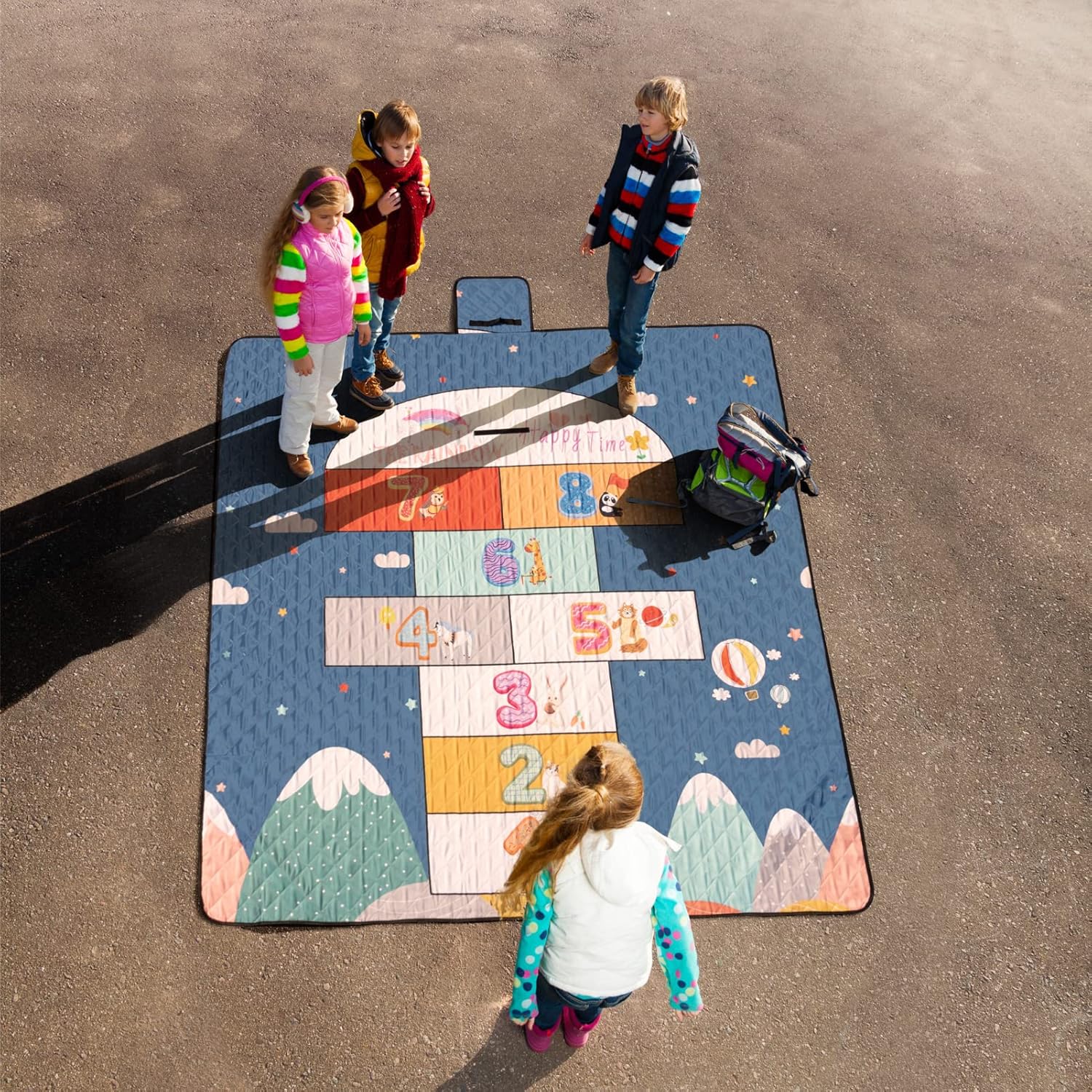 HX&KF MachineWashable Picnic Blanket an 80''x80'' Large