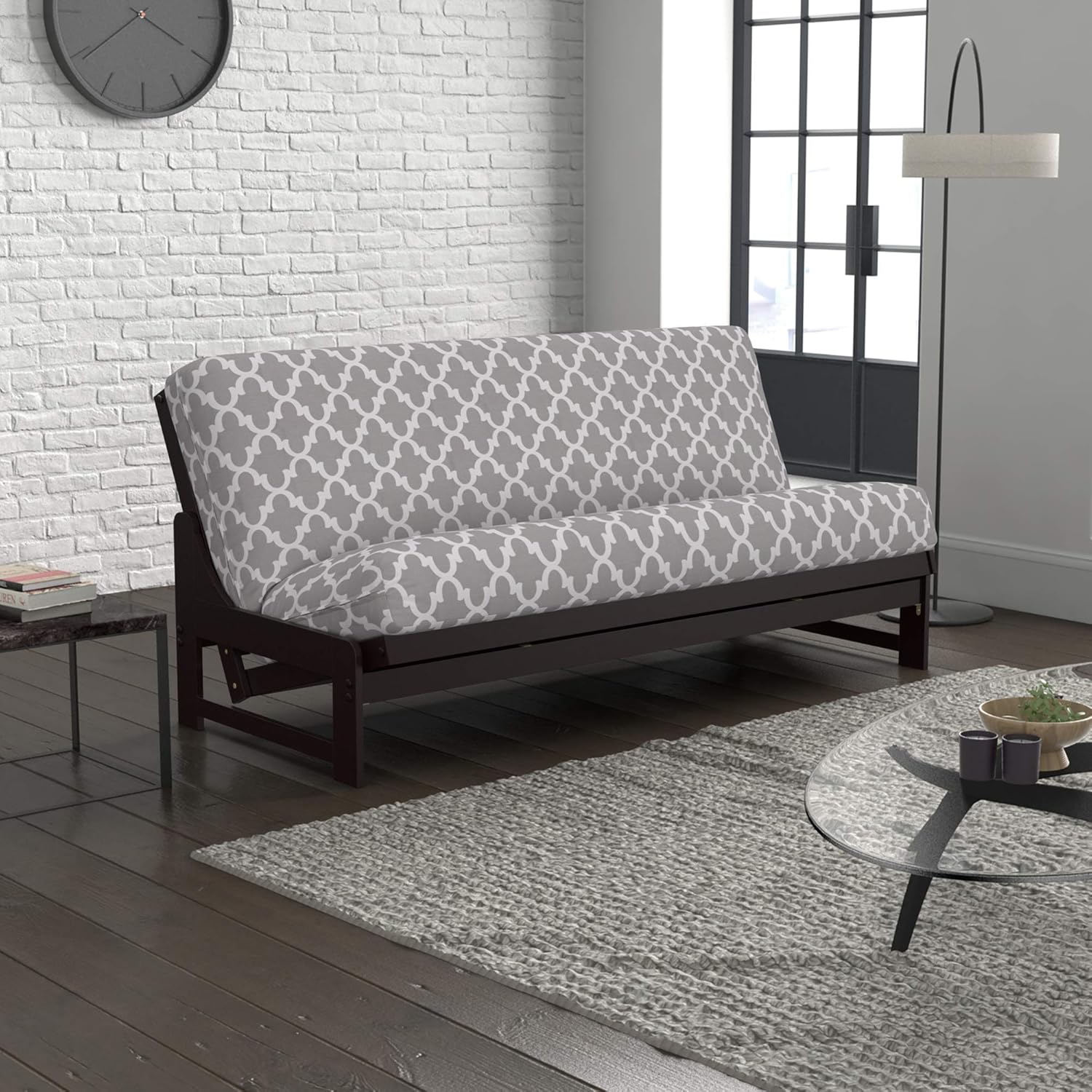 Nirvana Futons Uptown Urban Loft Sofa Bed Collection Full Size Dark Espresso Arden
