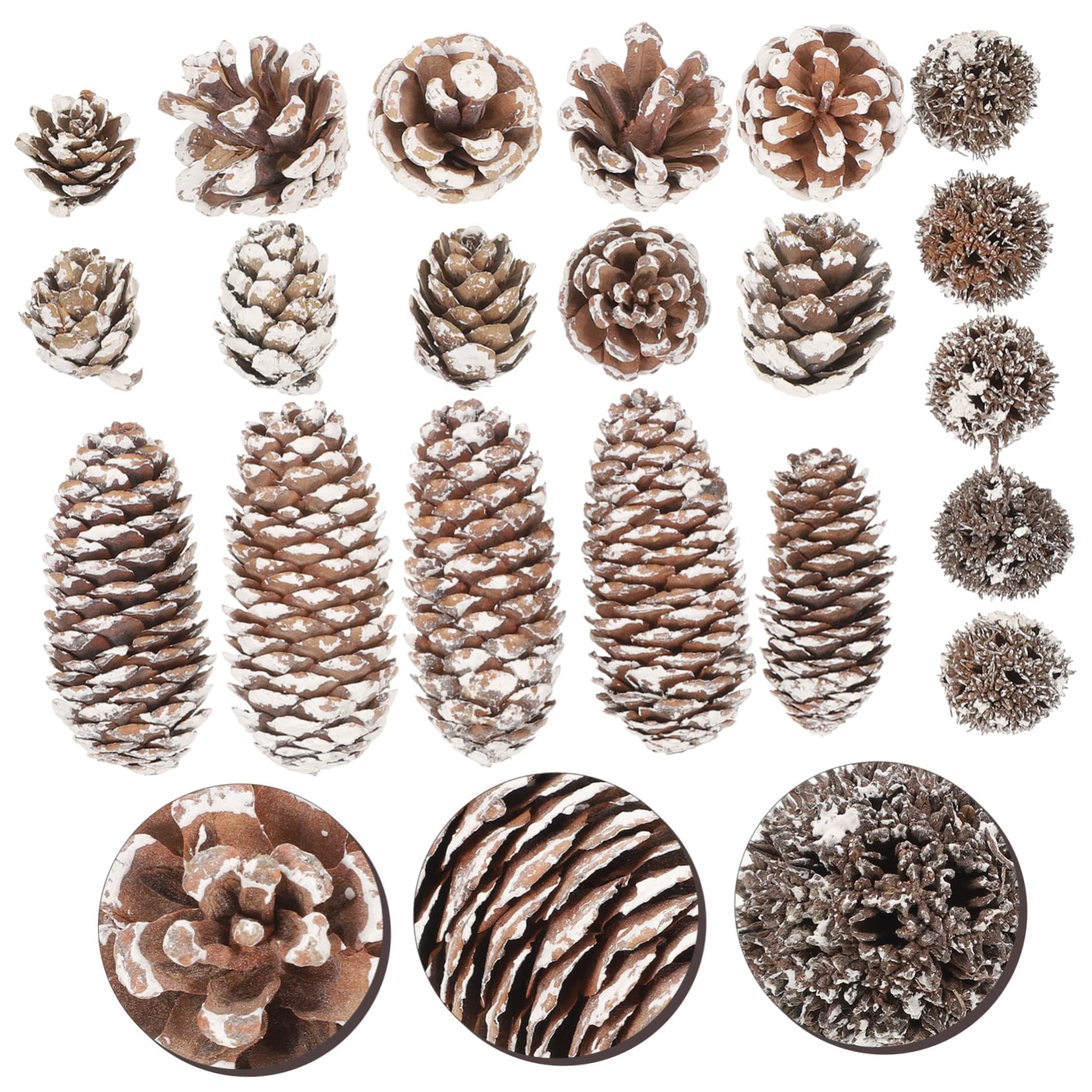LALAFINA 5ensembles Kit De Décoration De Noël Cônes De Pin Naturels Matériaux Créatifs pour Artisanat Et Décorations De Fête
