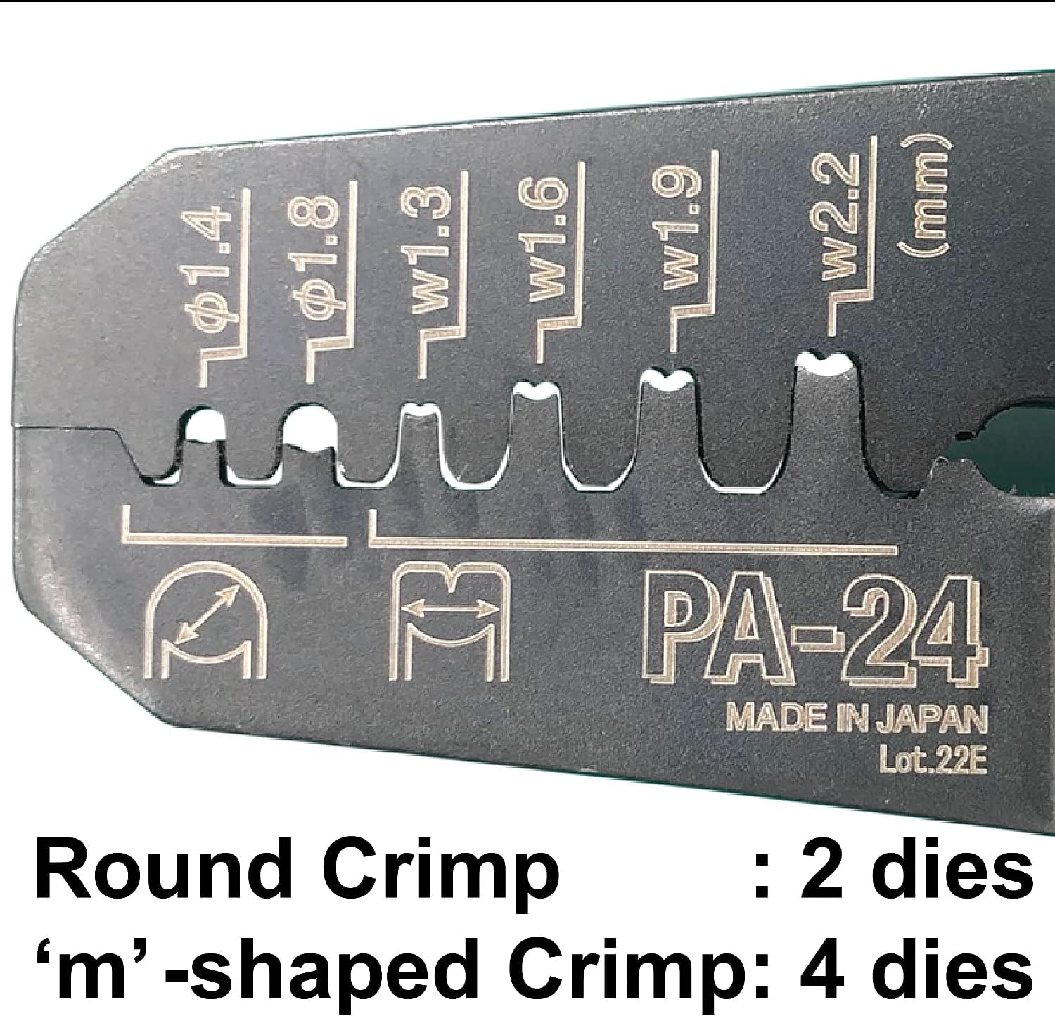 ENGINEER PA-24 Micro Connector Crimping Pliers Tool 160mm (Made in Japan) for JST XH, PH, EH & NH series, Molex Micro-Fit, KK series (AWG #32-#18)