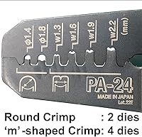 Vista 2 de ENGINEER PA-24 Herramienta de alicates de crimpado de microconector de 6.299 in (fabricado en Japón) para las series JST XH, PH, EH y NH, Molex