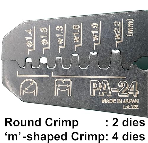 Miniatura 2 de ENGINEER PA-24 Herramienta de alicates de crimpado de microconector de 6.299 in (fabricado en Japón) para las series JST XH, PH, EH y NH, Molex