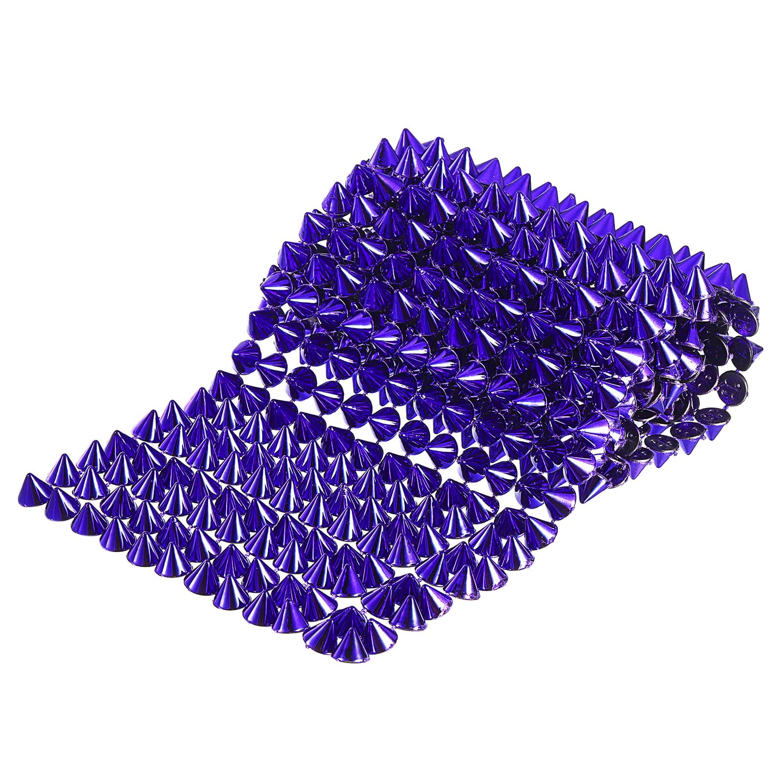 Ruban pour décoration de vêtements clous coniques bleu saphir punk