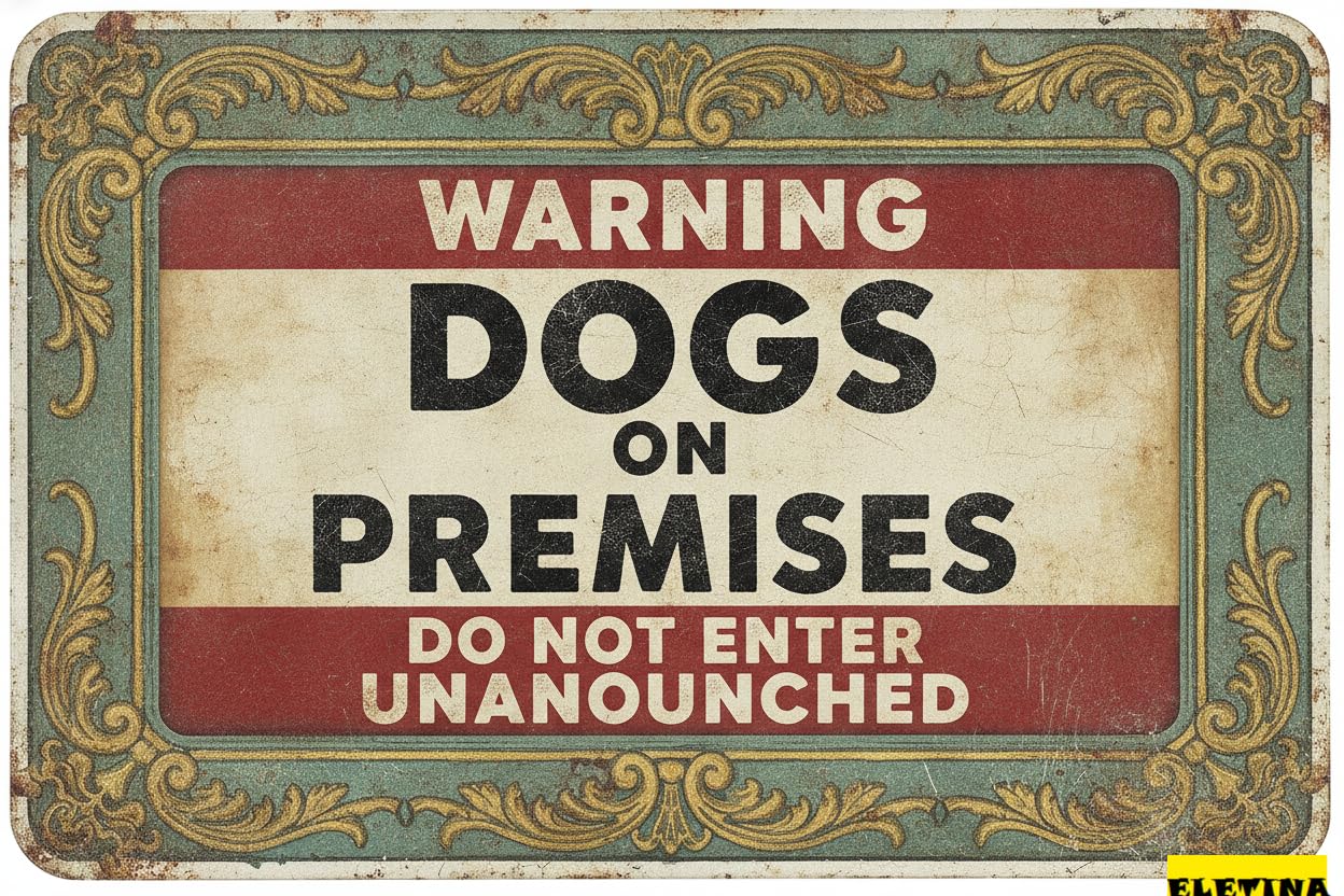Personalized Sign for Man Cave Warning Dogs On Premises Do Not Enter Unannounced Metal Beware Of Dog Private Property Decorative