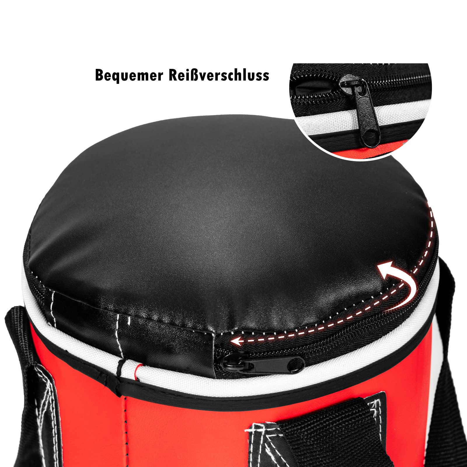 GYMAX Juego de Saco de Boxeo para Niños de 5,2 kg con Guantes de Boxeo, Vendajes de Boxeo y Bolsa de Transporte, 60 cm, para Kickboxing, MMA, Artes Marciales, Muay Thai, Boxeo, 3 Años+
