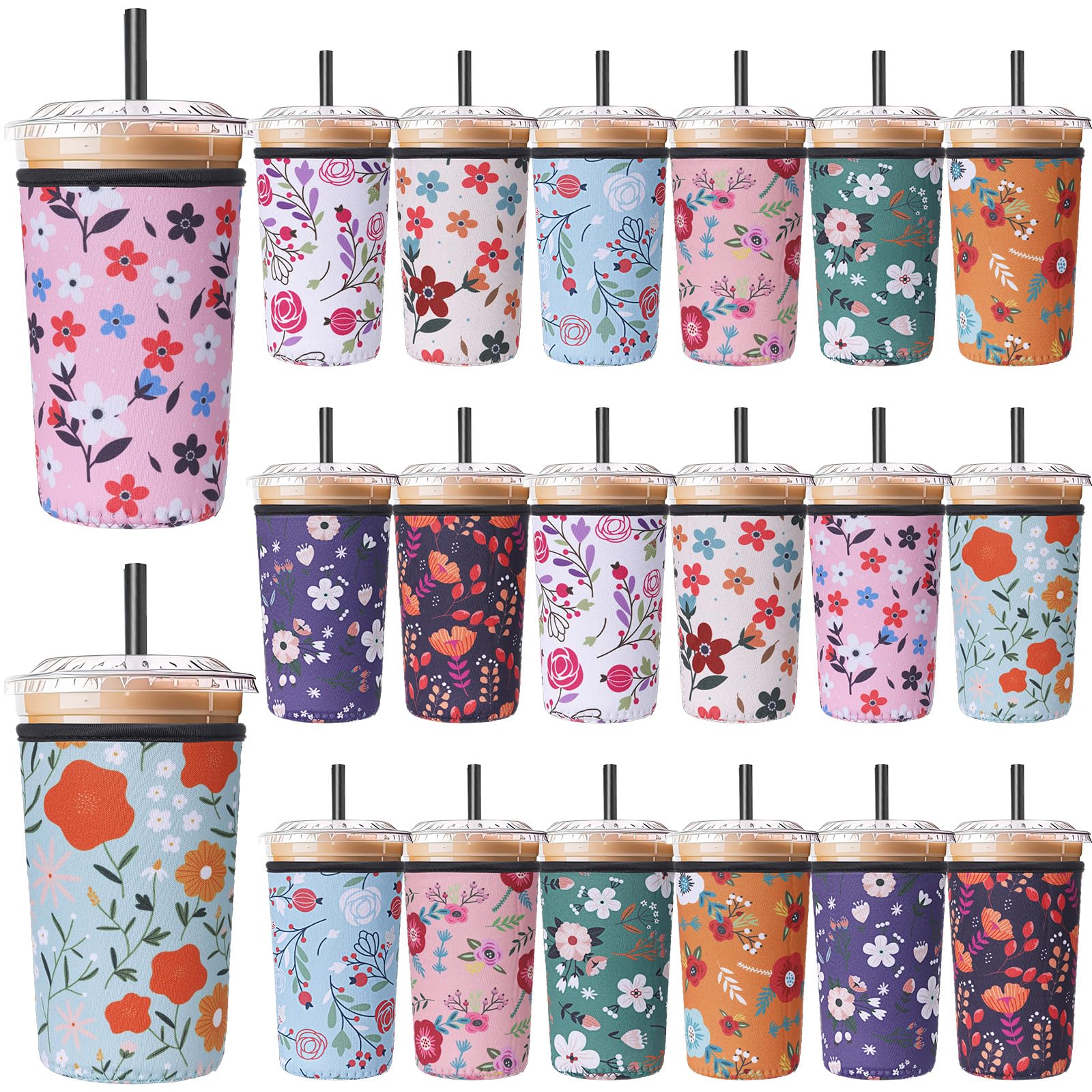 Manchon néoprène pour tasse Isolat réutilisable Irenare Lot de 20 M pour café de 650-700 ml