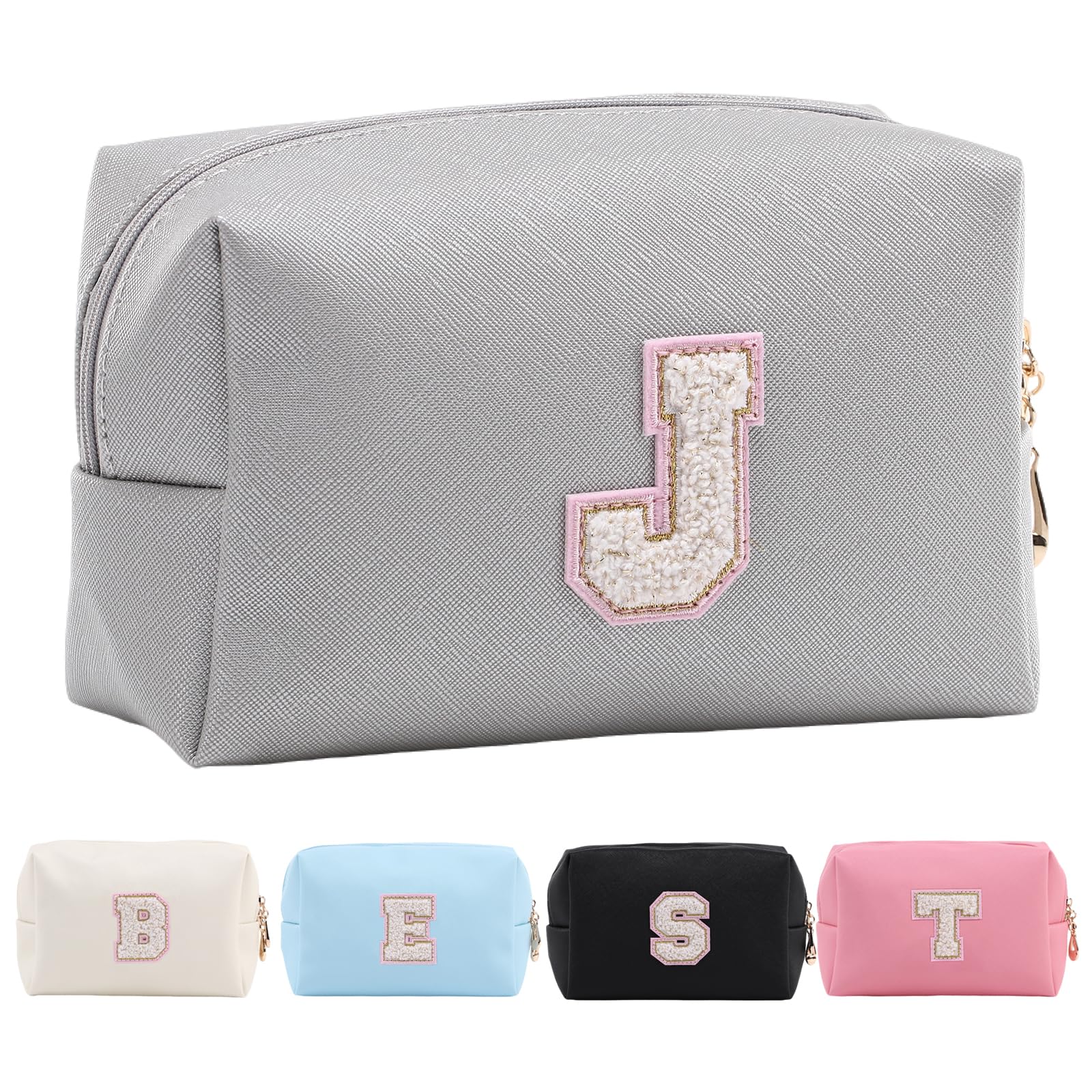 Personalized Makeup Bag,Waterproof Travel Makeup Pouch Cosmetic Bag Birthday Gift for Women Mom，Bride Bridesmaid Cosmetic Bag A-Z — view 129