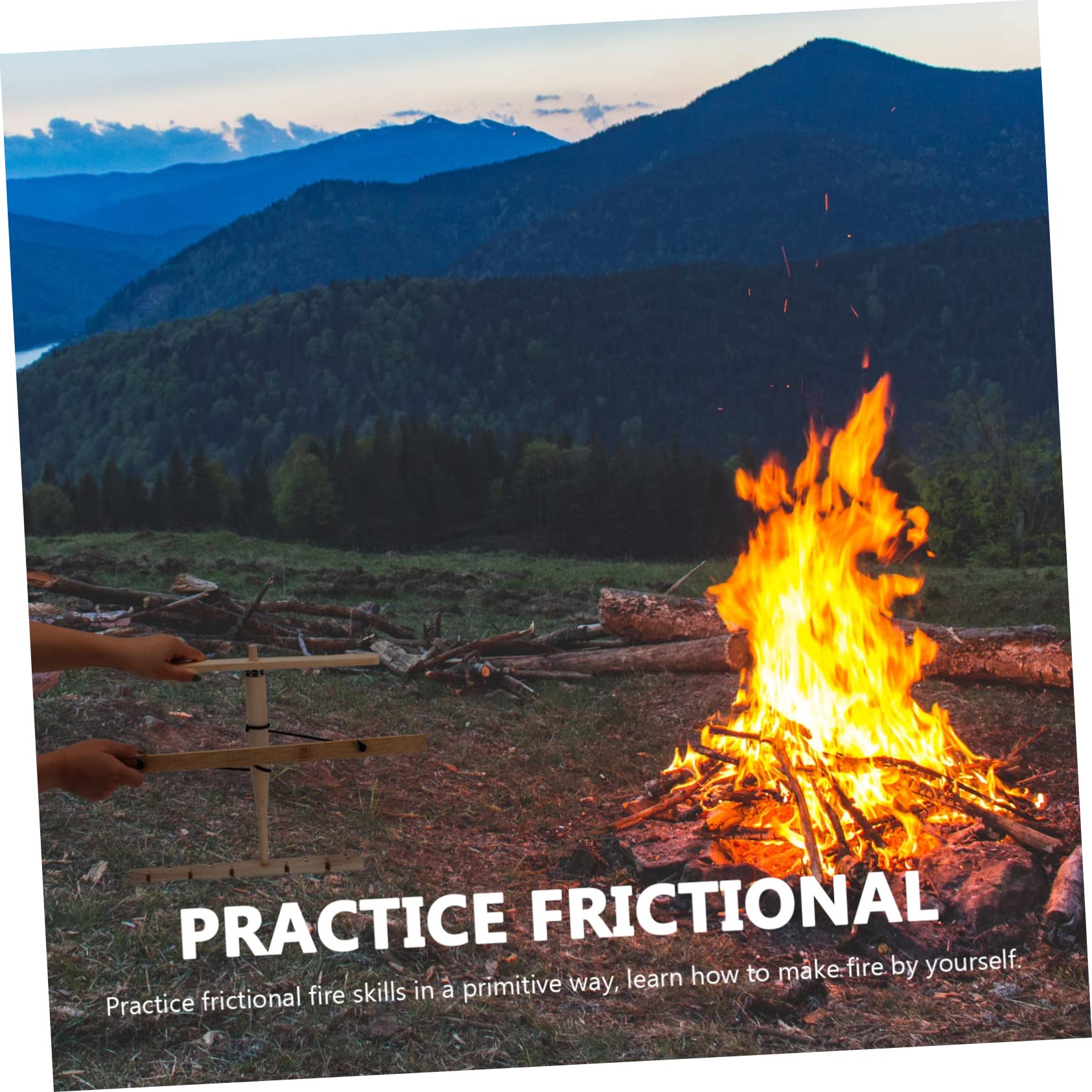 ifundom Wood Outdoor Practice Fire Tool Portable Fire for Education and Survival Skills