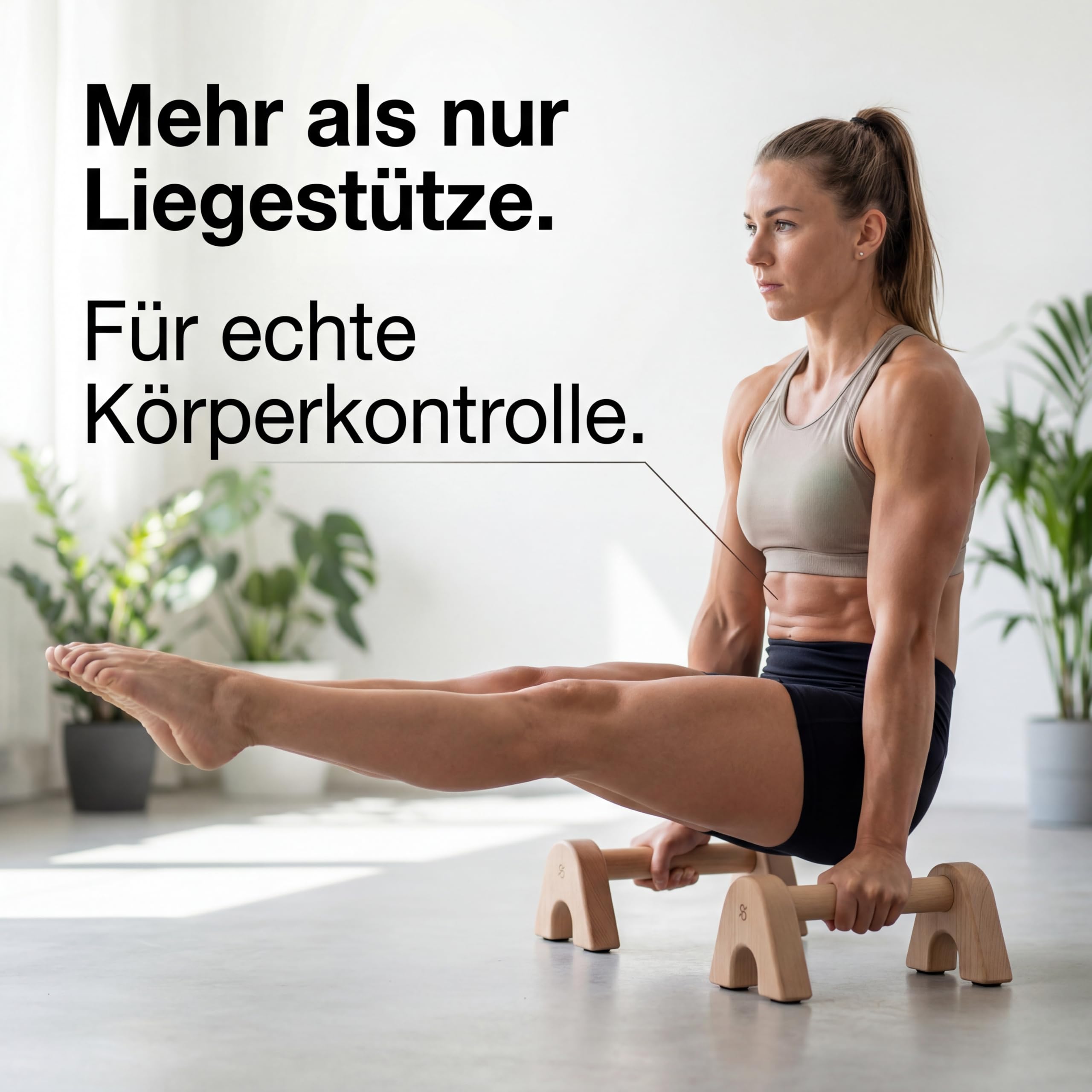 Liegestützgriffe extra lang - Transportable mini Parallettes - einfach verstaubare Handstand Griffe - Calisthenics Equipment zum Mitnehmen
