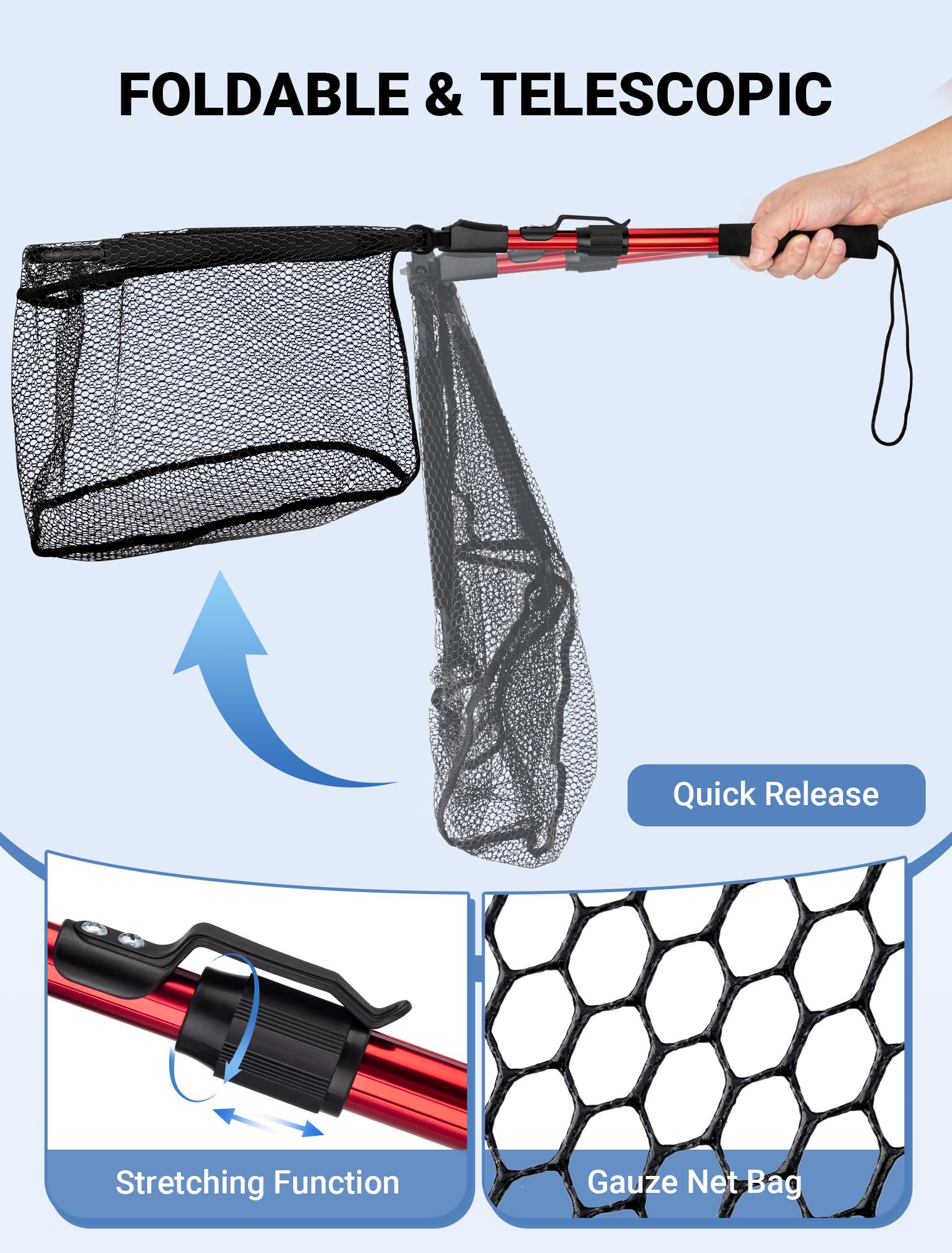 Floating Fishing Net - Tangle-Free & Portable -2 Floating Fishing Net - Tangle-Free & Portable -2
