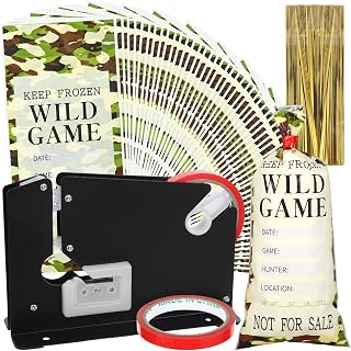 300 Pcs Ground Pork Freezer Bags 1lb Ground Meat Bags with Tape Bag Sealer 2 Sealing Tape Sausage Burger Wild Game Meat for Packaging Storing Processing Protect Your Meat from Freezer Burn