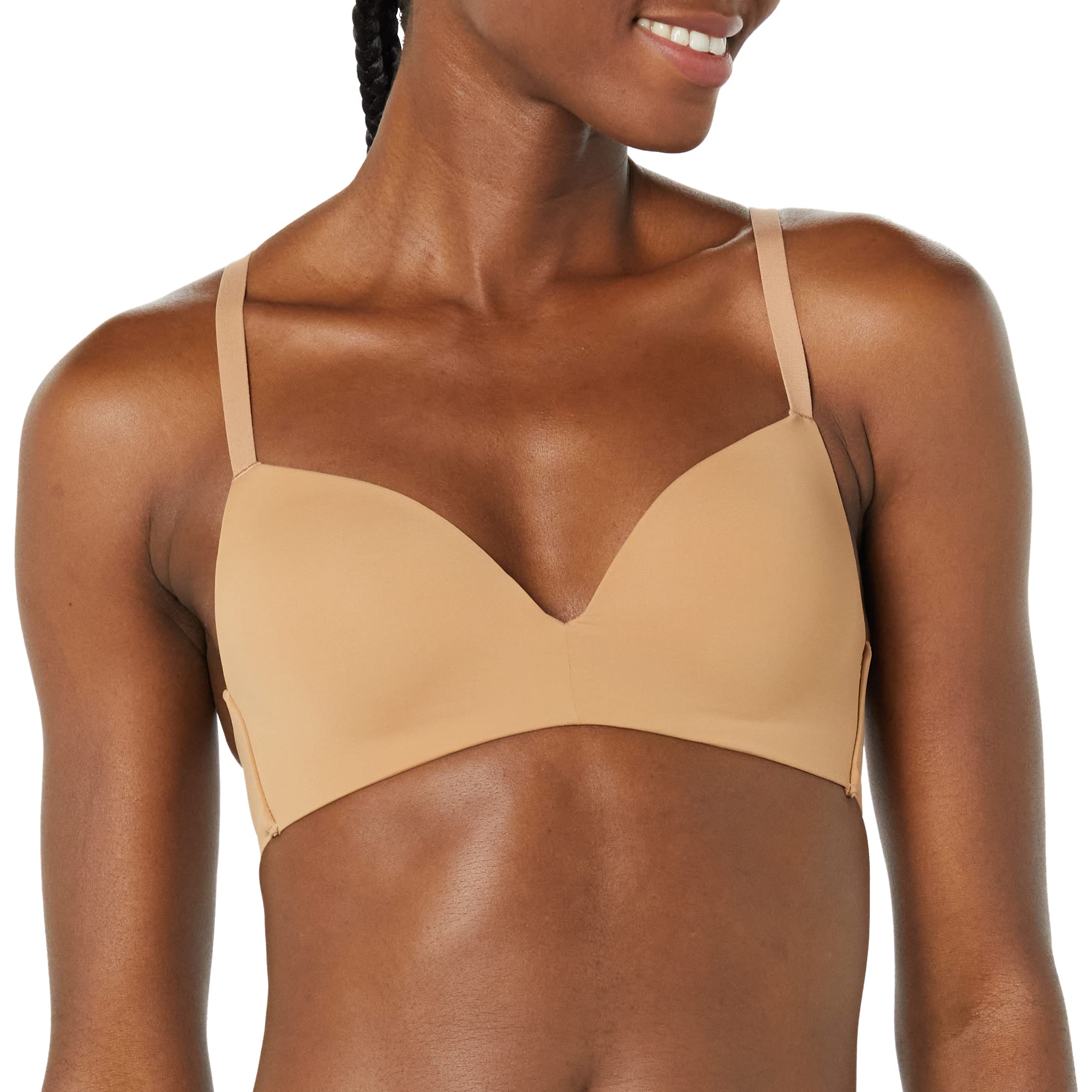Amazon Essentials Reggiseno Leggermente Foderato Senza Ferretto Donna, Pacco da 2