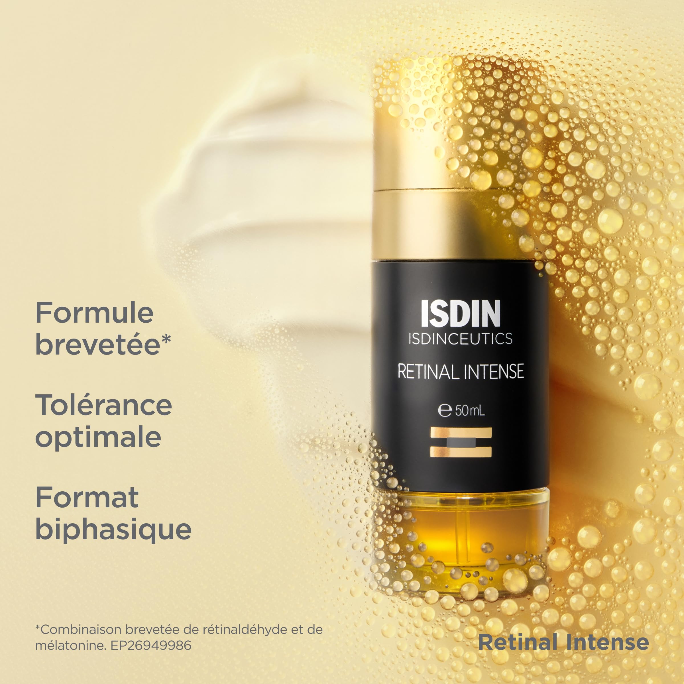 ISDIN Isdinceutics Retinal Intense (50 ml) | Sérum Biphasique de Nuit à base de Rétinaldéhyde | Pour tous les Types de Peaux contre les Signes Visibles de l'Âge