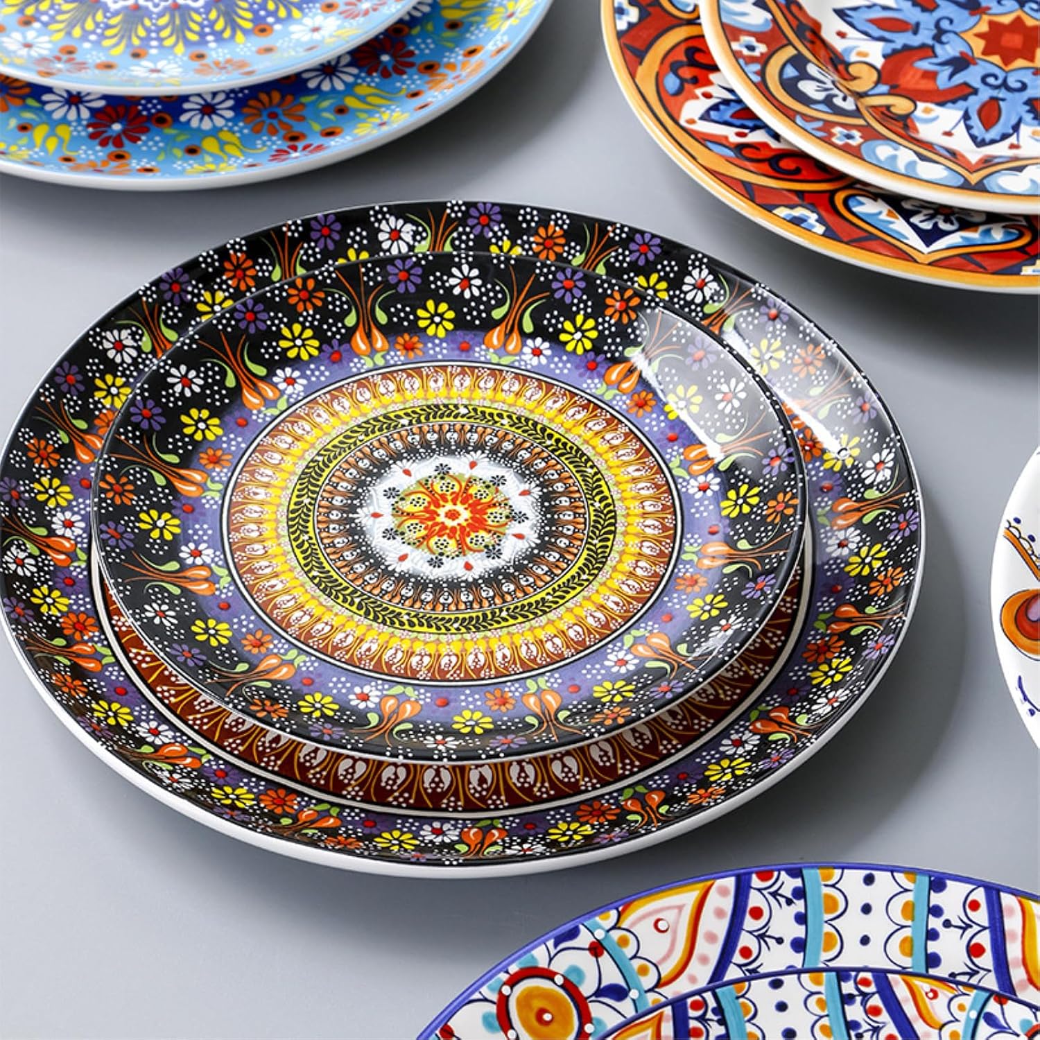 Creative ceramic hand-painted breakfast plate creative steak Western home-Coutaya 8.5 inch small dish (21.5cm) Z-051