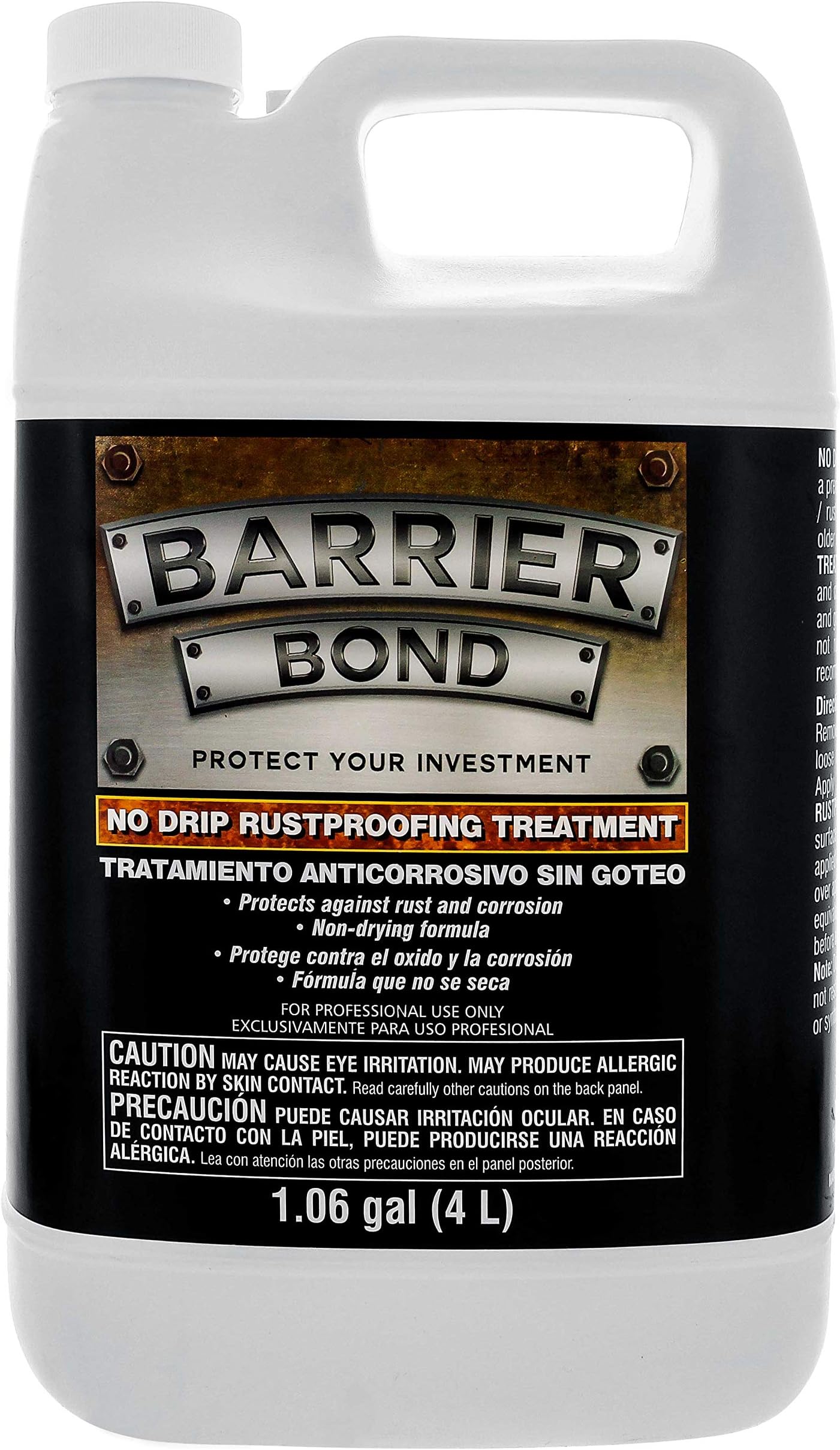Barrier Bond - No-Drip Rust-Proofing Coating - 1 Gallon Container Of Premium Rust Inhibitor/Preventor Amber Color - Anti-Corrosive And Anti-Rust Qualities - For Undercoating Underbody Rustproofing
