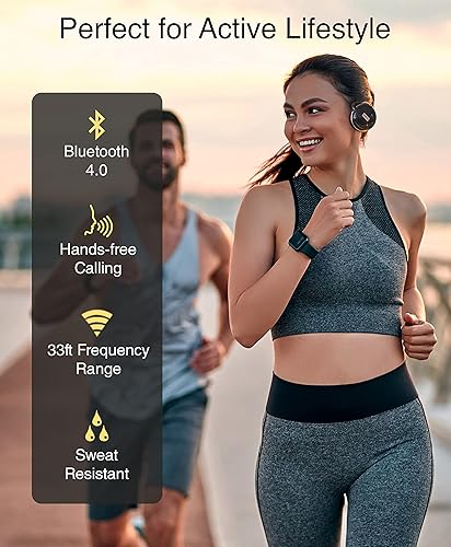 Miniatura 6 de Kinivo Auriculares inalámbricos Bluetooth BTH240 PRO (en la oreja, música estéreo de alta fidelidad, 30 horas de reproducción, micrófono