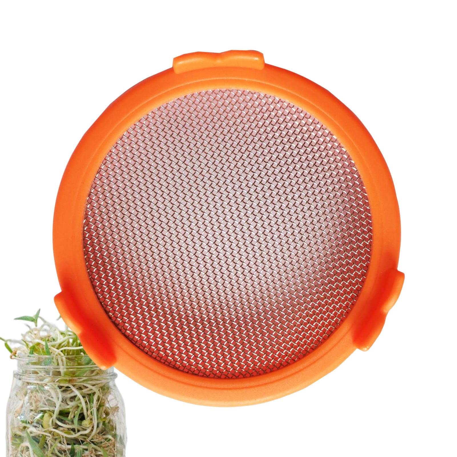 QurHapz Set Da 12 Coperchi Per Germogli In Acciaio Inox 304 – Per Barattoli Mason Bocca Larga 70mm