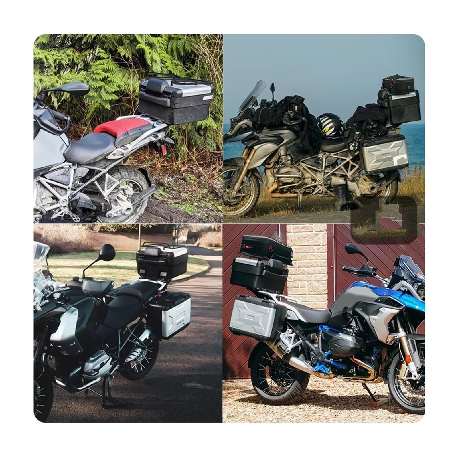 Motocykl ADV Adventure wspornik bagażnika, bagażnik dachowy | Do BMW Vario Case R1200 1250 GS F850GS F750GS R1200GS R1250GS LC czarny (4)