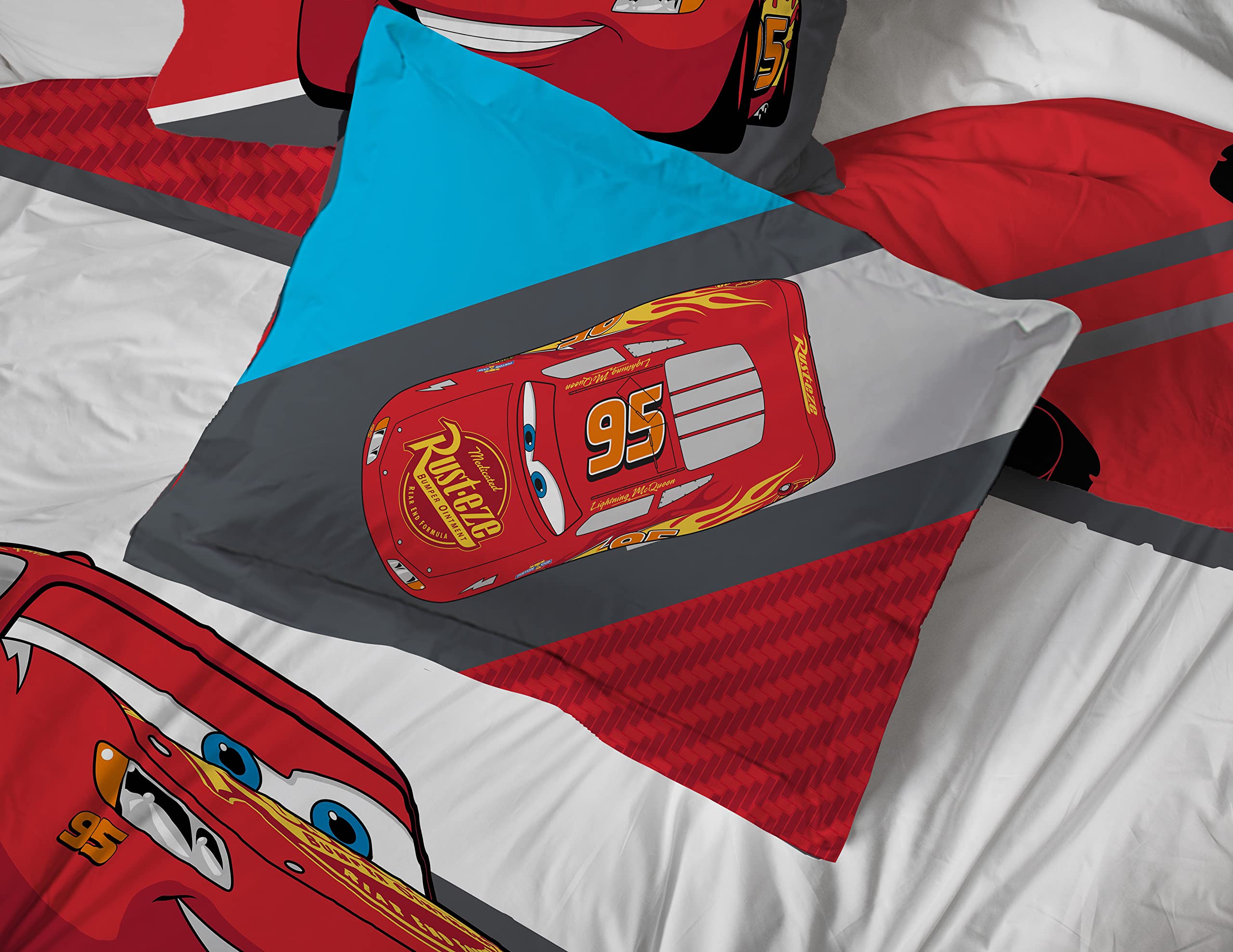 Disney Pixar Cars Race Ready Taie d'oreiller 100 % coton Oxford