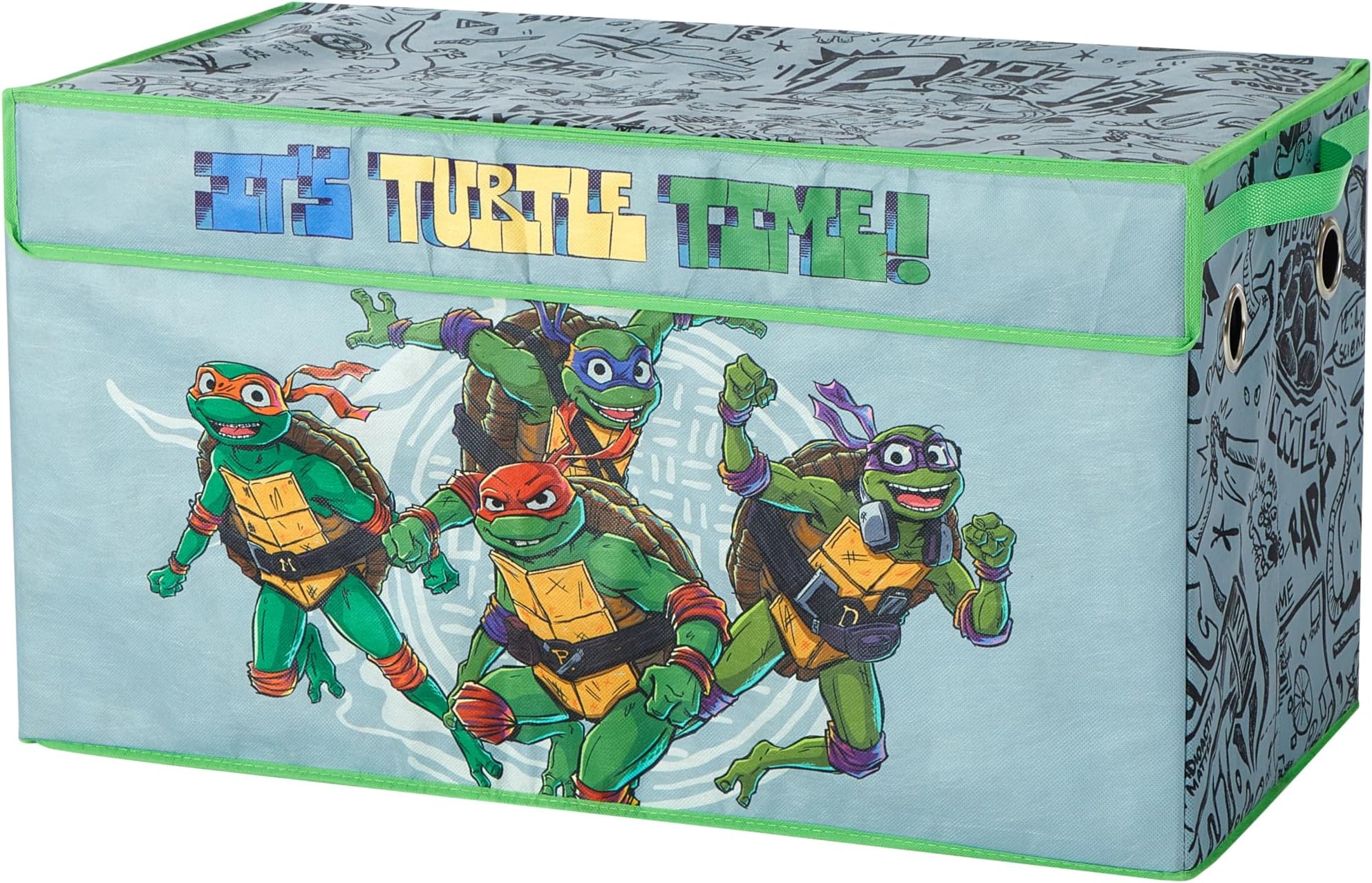 Idea Nuova Teenage Mutant Ninja Turtles Collapsible Storage Trunk, Durable with Soft Lid, 28.5"x14.5"x16"