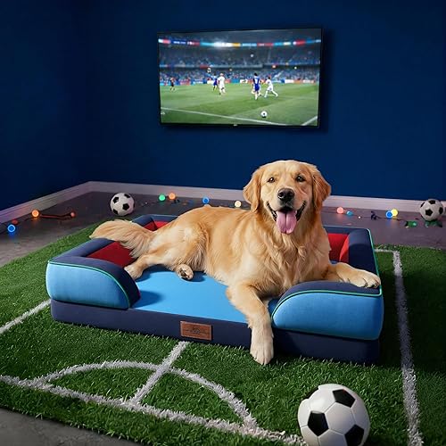 Miniatura 36 de Comfort Expression - Cama ortopédica para perros extragrandes, 53 x 42 pulgadas, cama impermeable y de apoyo de espuma con cojines removibles, con