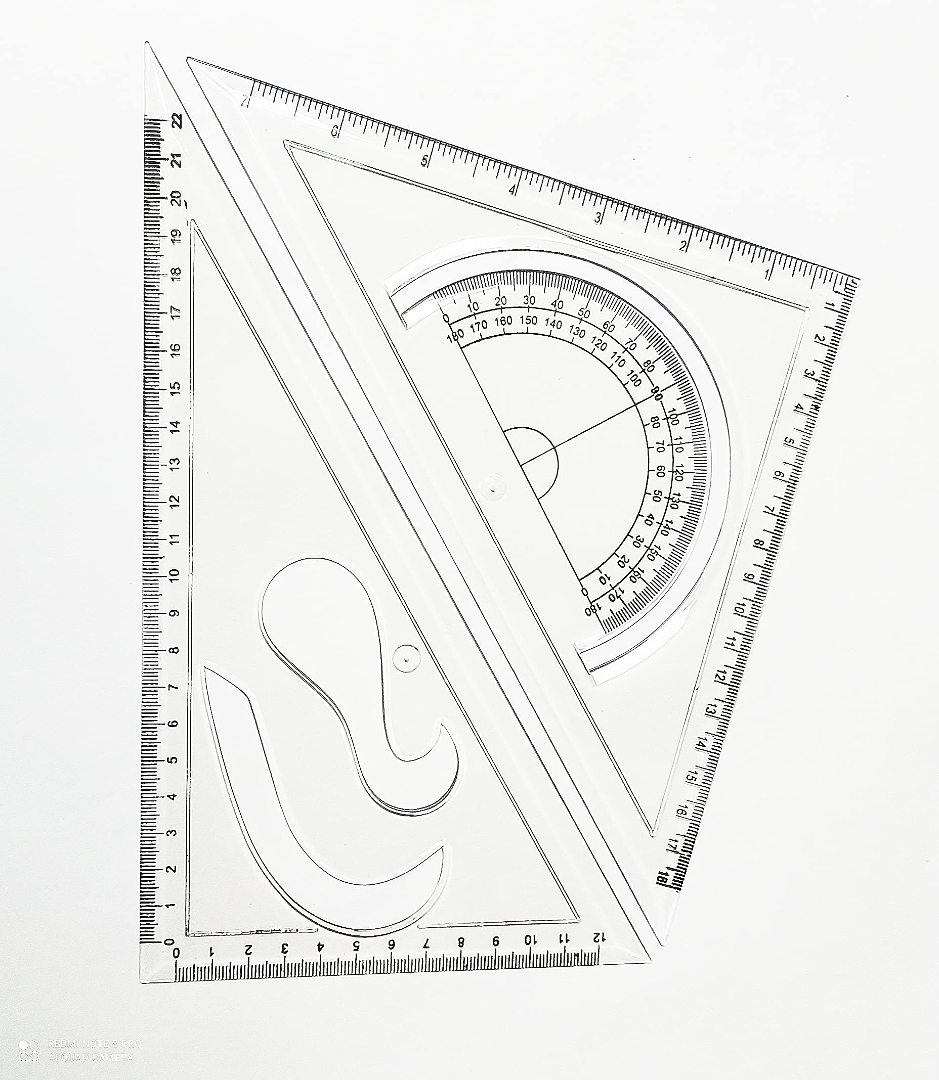 GRAPHICON Engineering Mini Drafter Combo Mini Drafter,Sheet Container Tube, Scale, Procircle, Set Square and Board Clip set of 6. 3