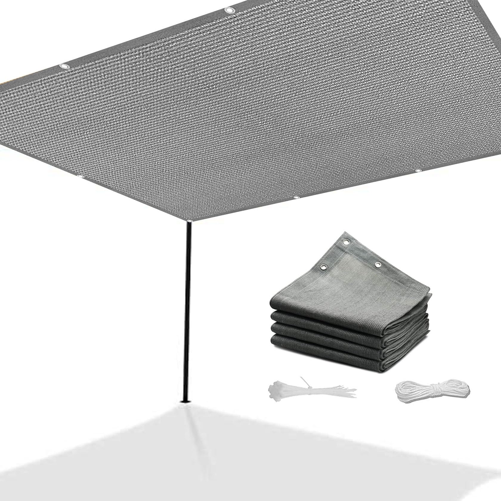 Voile d'ombrage 2.8 x 3.9 m en tissu HDPE robuste de qualité supérieure
