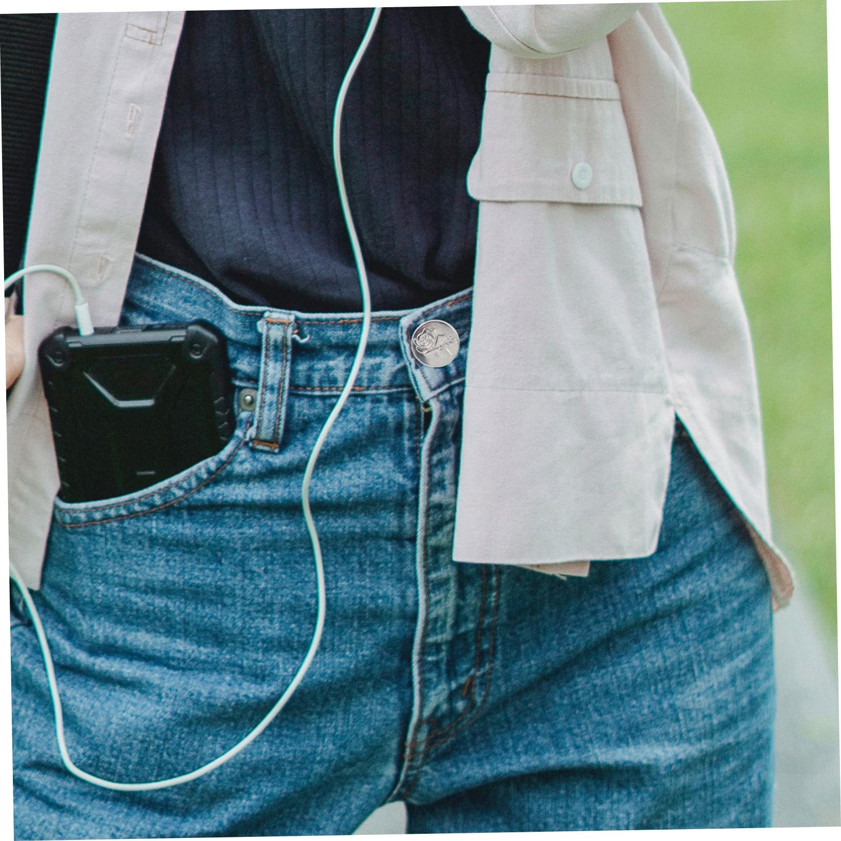 72pezzi Bottoni Regolabili Per Jeans Chiusure Senza Cucitura Per Pantaloni Facili Da Installare e Rimovibili Accessori Per Moda e Fai Da Te