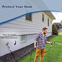 Vista 5 de Morvat Divisor de latón de 4 vías, conector de colector de manguera de jardín con válvulas de encendido/apagado de agarre cómodo, incluye kit