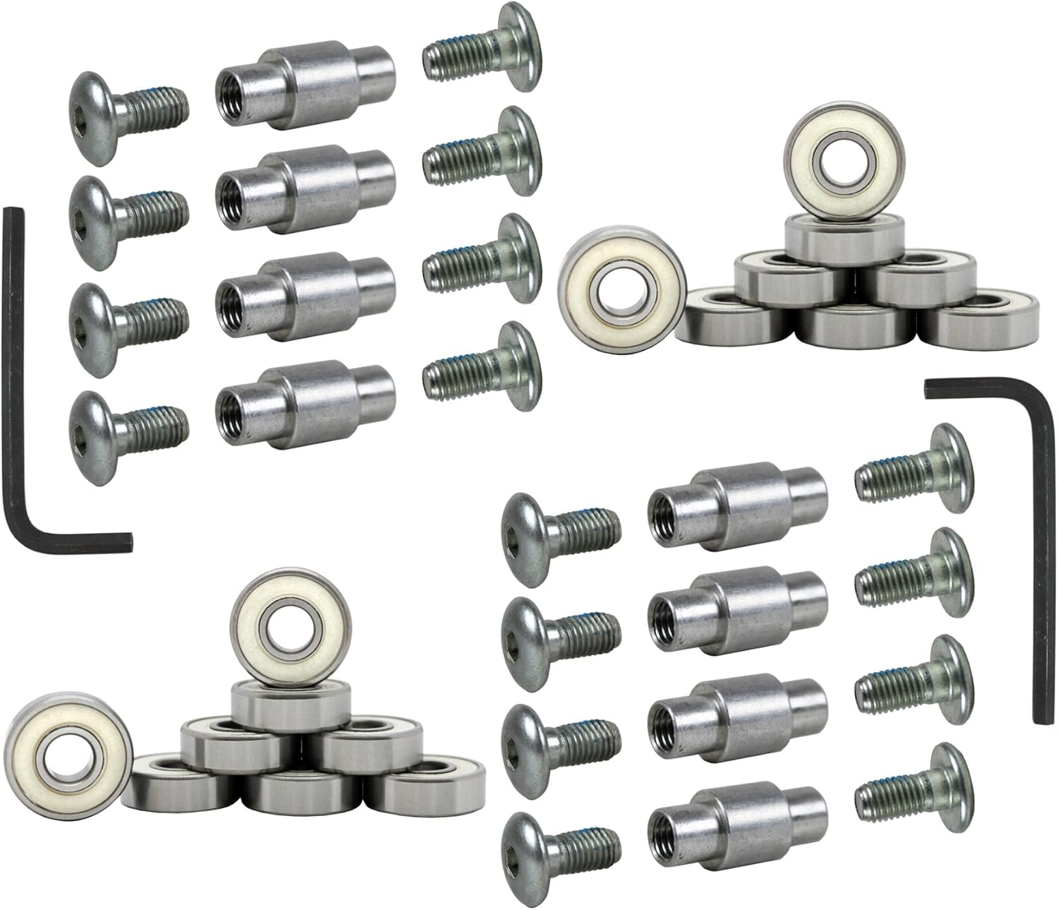 Bullseye Inline Skate Axle System + ABEC 9 Bearings HopUp Kit Roller Hockey Roller