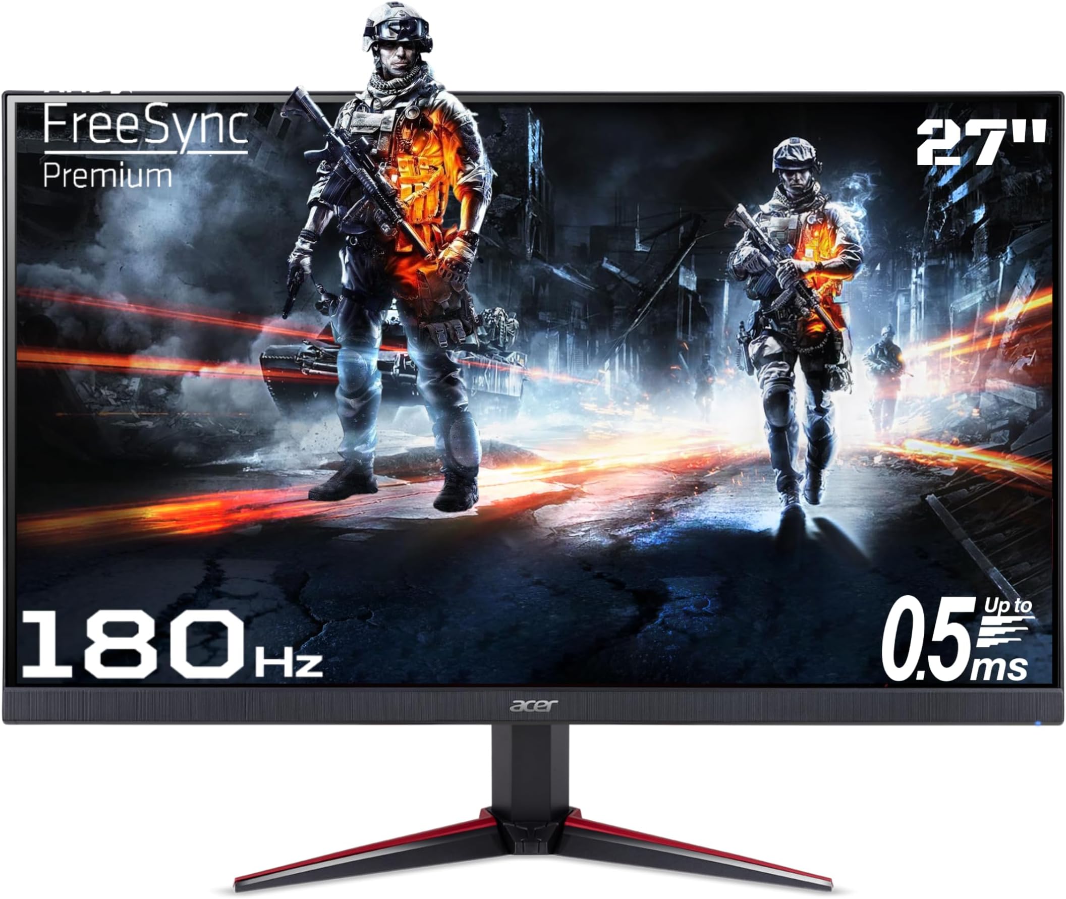 acer Nitro VG270 M3 27 Inch Full HD Monitor with LED Backlight IPS Gaming I 0.5 Ms Response I 180Hz Refresh Rate I SRGB 99%, HDR 10 I 2xHDMI, 1xDP I Stereo Speakers I AMD Radeon Free Sync (Black)
