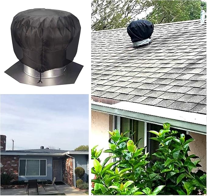 Turbine Roof Vent Cover, Heavy Duty 420D Oxford Cloth Waterproof Roof