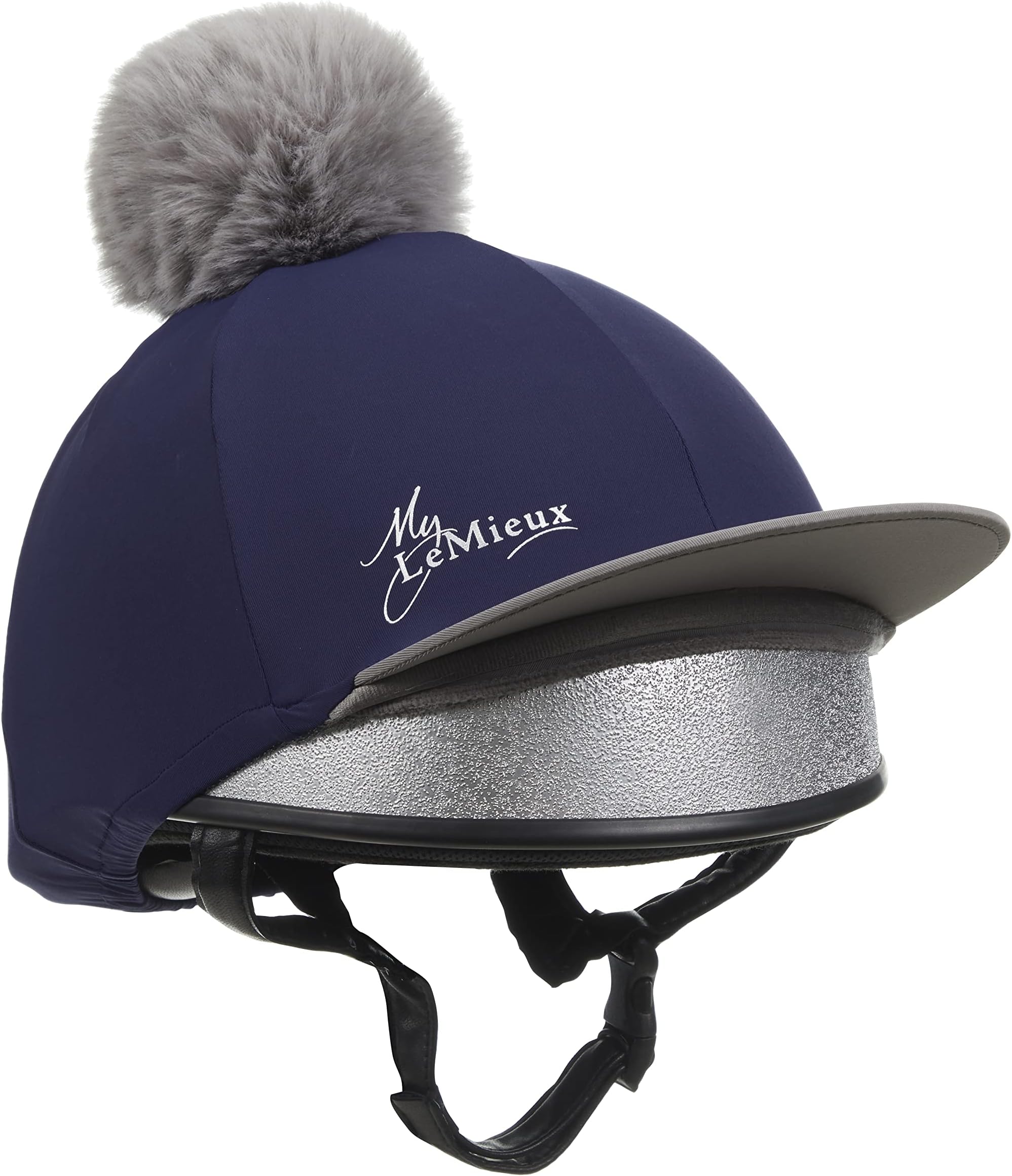 LeMieux Unisex Pompom Hat Silk - Breathable Headwear with 4 Way Stretch Fabric - Snug & Secure Fit - One Size
