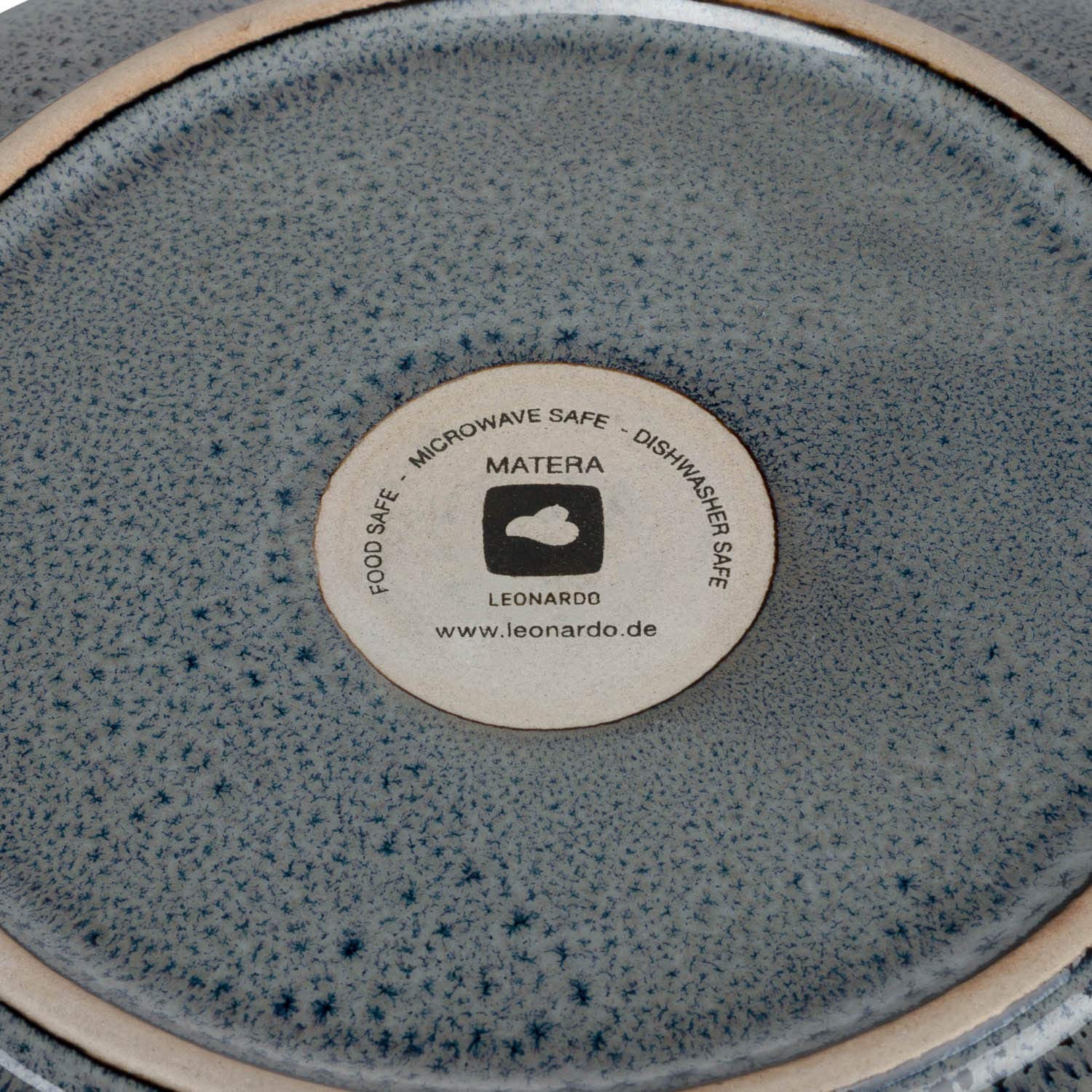 LEONARDO HOME 018562 MATERA Lot de 6 assiettes en céramique Anthracite